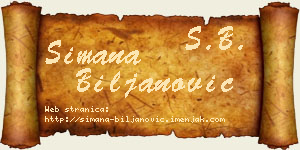 Simana Biljanović vizit kartica